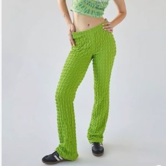 Urban Outfitters Green Tanya Knit Bubble Pants - Picture 1 of 5